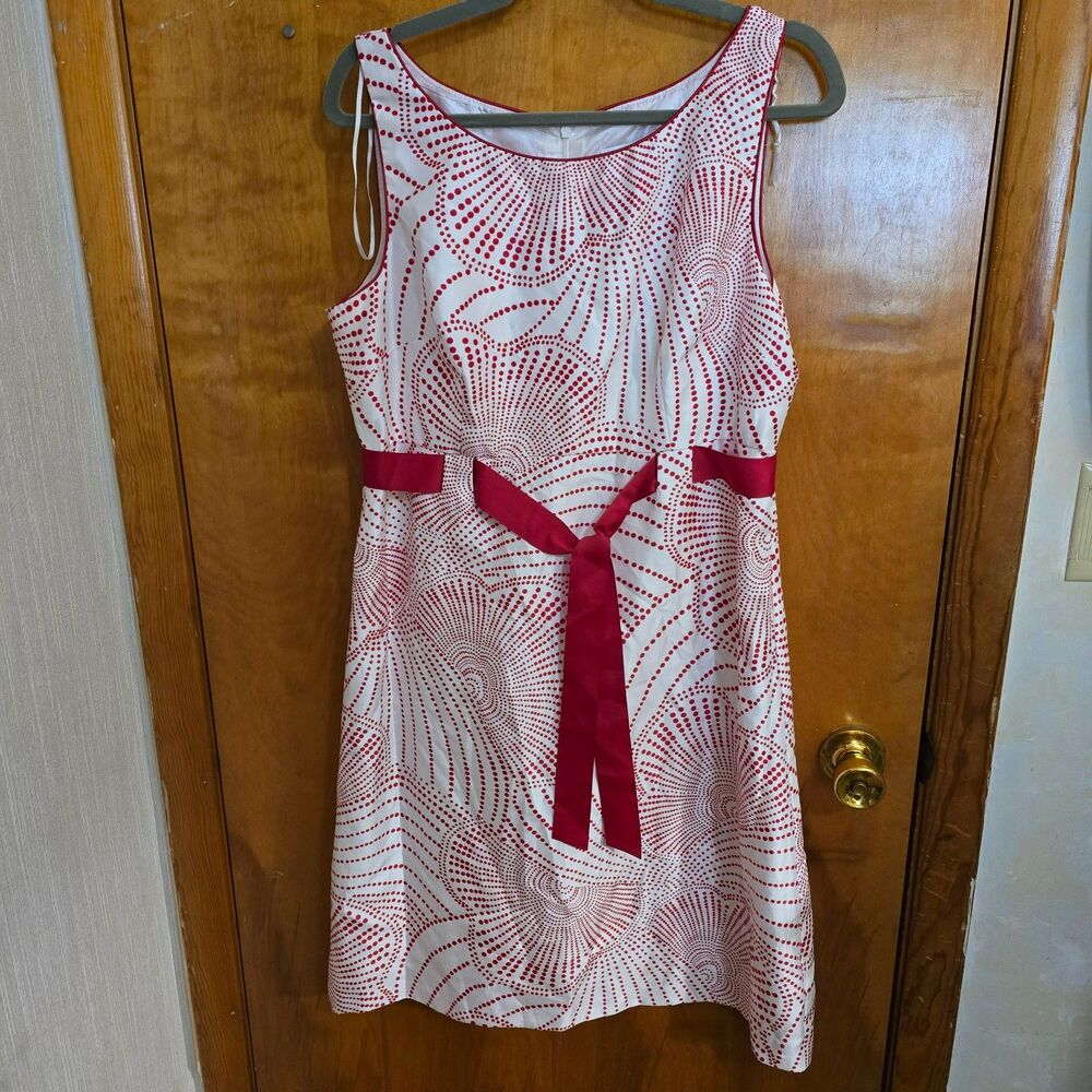 Vintage Sheri Martin Red Dot Retro Dress Sz 12